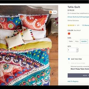 Anthropologie Queen Quilt